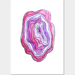 Lipstick Lesbian Pride Agate Crystal Posters and Art